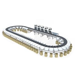 6000 Pcs Per Hour Automated Parcel Handling Sorter Line