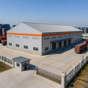 Prefabricated Steel Bonded Warehouse Building Gable Roof Custom Size
